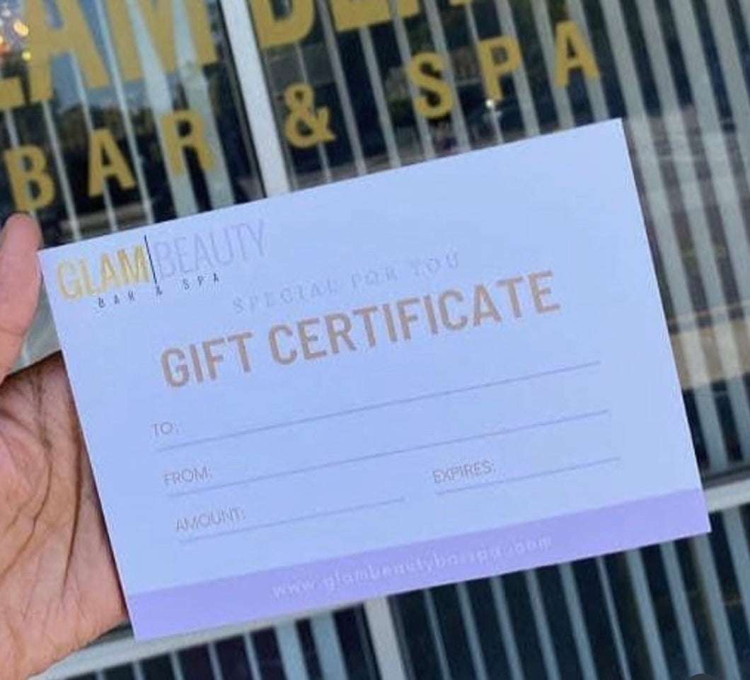 -Glam Beauty Bar and Spa Gift Card